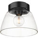 Remy 1 Light 10 inch Matte Black Flush Mount Ceiling Light